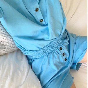 DONNI Henley Short - Capri - S - NWT